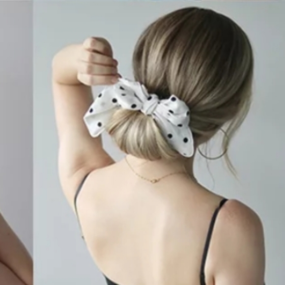 Polka Dot Hair Tie - Picture 3 of 4